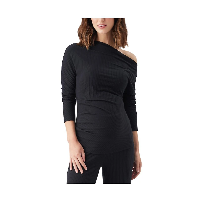 Ripe Maternity Off-Shoulder Rib Top