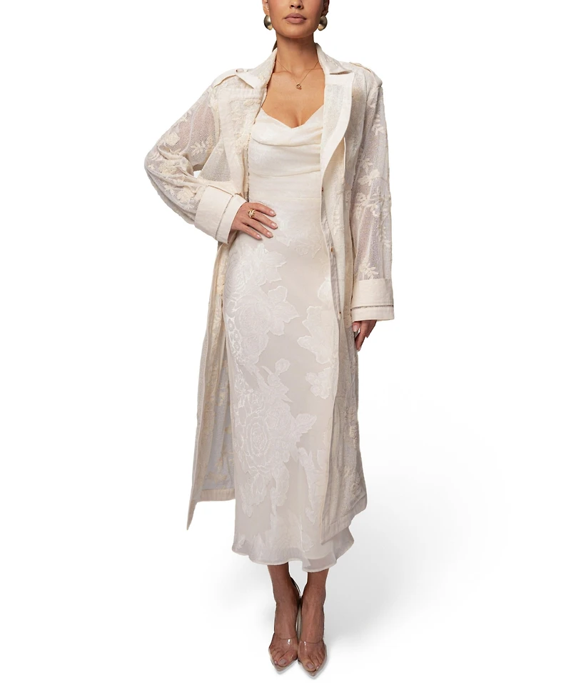Jluxlabel Floral Embroidered Coat
