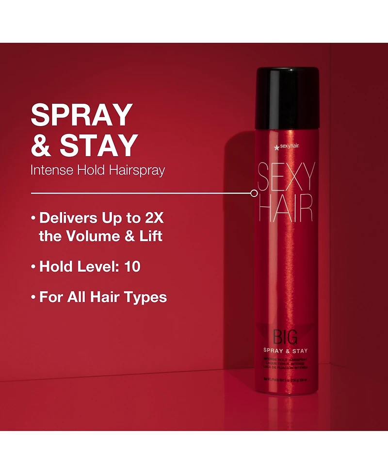 SexyHair Big Spray & Stay Intense Hold Hairspray 9 oz