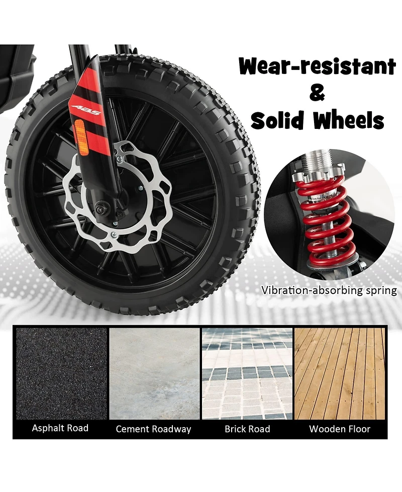 Aprilia Licensed Kids Ride On Motorcycle with 2 Training Wheels