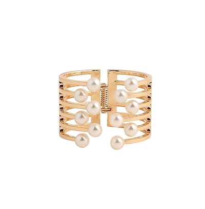 Sohi Ribbed-Pellet Cuff Bracelet