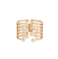 Sohi Ribbed-Pellet Cuff Bracelet