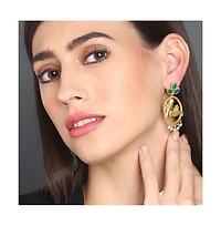 Sohi Circular-Birds Drop Earrings
