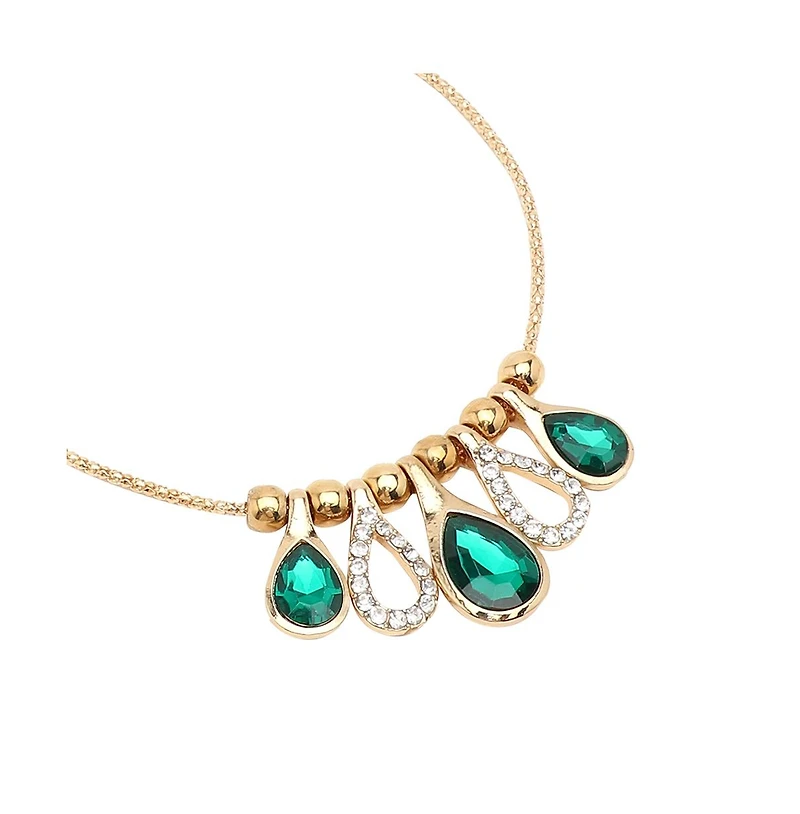 Sohi Teardrop-Stone Statement Necklace