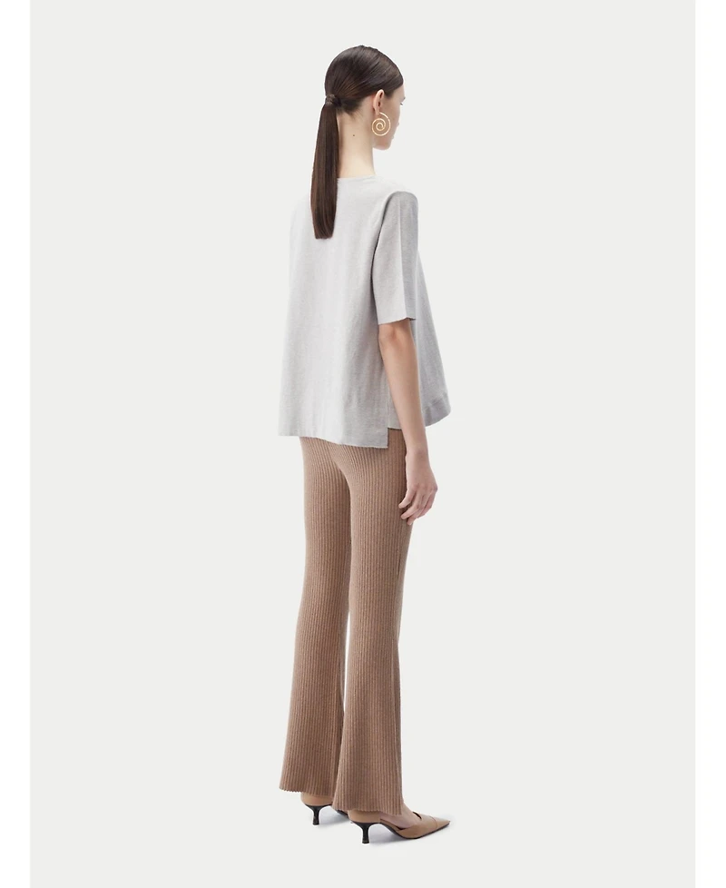 Gobi Cashmere Women's Box-Cut Cotton Silk Cashmere Blend T-Shirt
