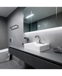 Aquaterior 5" Touchless Bathroom Faucet with Rectangle Vessel Sink Auto Sensor