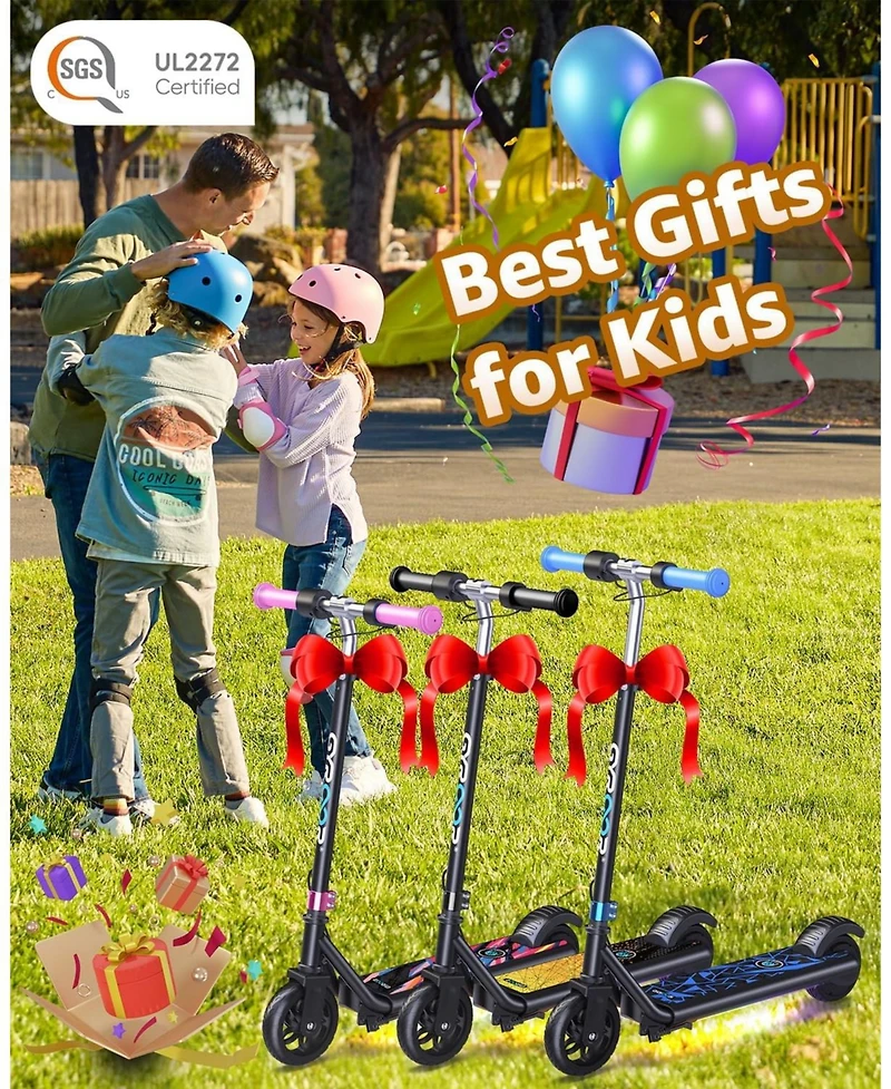 Gyroshoes H30 Max Electric Scooter for Kids, Led Dispaly, 150W Powerful Motor, Dual Brake System, Adjustable Height and Speed, Best Presents Kids