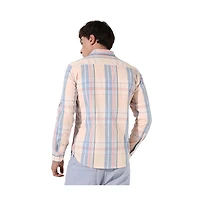 Campus Sutra Men's Cotton Plaid Button Up Shirt