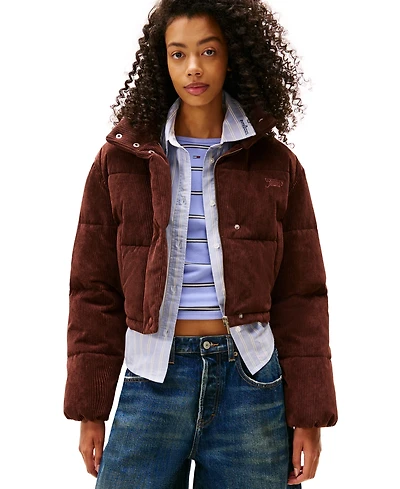 Tommy Jeans Women's Corduroy Cropped Puffer Jacket