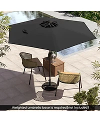 Gymax 7.5 ft Patio Umbrella Outdoor Heavy Duty Market w/ Push Button Tilt Burgundy