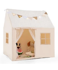 Slickblue Kids Play Tent Large Playhouse with Glow in the Dark Stars and Mat