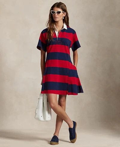 Polo Ralph Lauren Women's Striped Cotton Jersey Rugby Dress