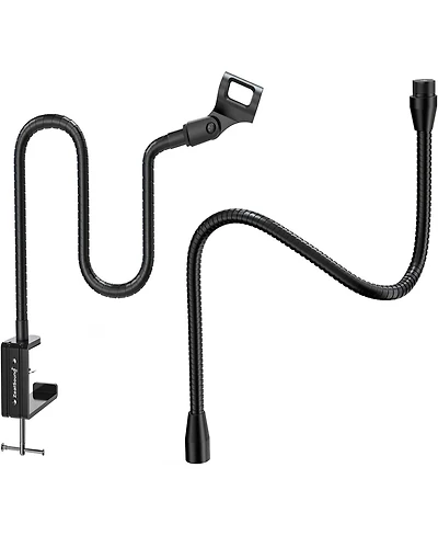 ZealSound Microphone Gooseneck Stand H1-19 and T19-us Black Bundle