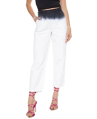 blue revival Women's Straight-Leg Dip Dye Trousers