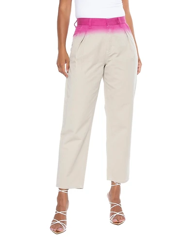 blue revival Women's Straight-Leg Dip Dye Trousers