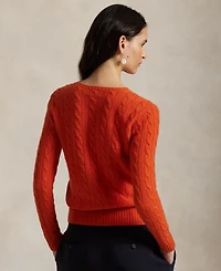 Polo Ralph Lauren Women's Cable Wool-Cashmere Crewneck Sweater