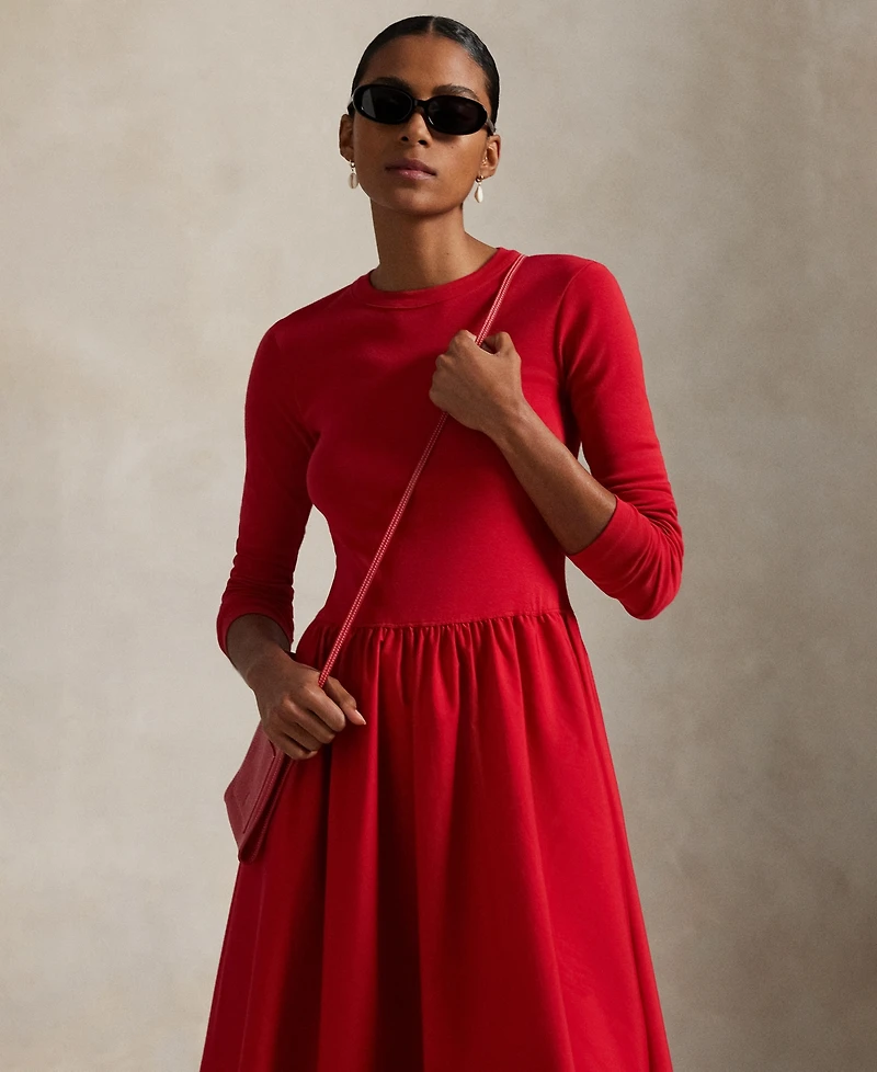 Polo Ralph Lauren Women's Cotton Long-Sleeve Dress