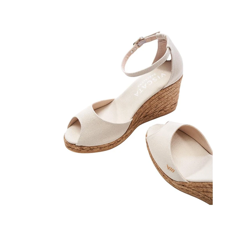 Aiguafreda Canvas Espadrille Sandal Wedges