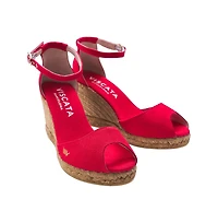 Aiguafreda Limited Edition Canvas Espadrille Sandal Wedges