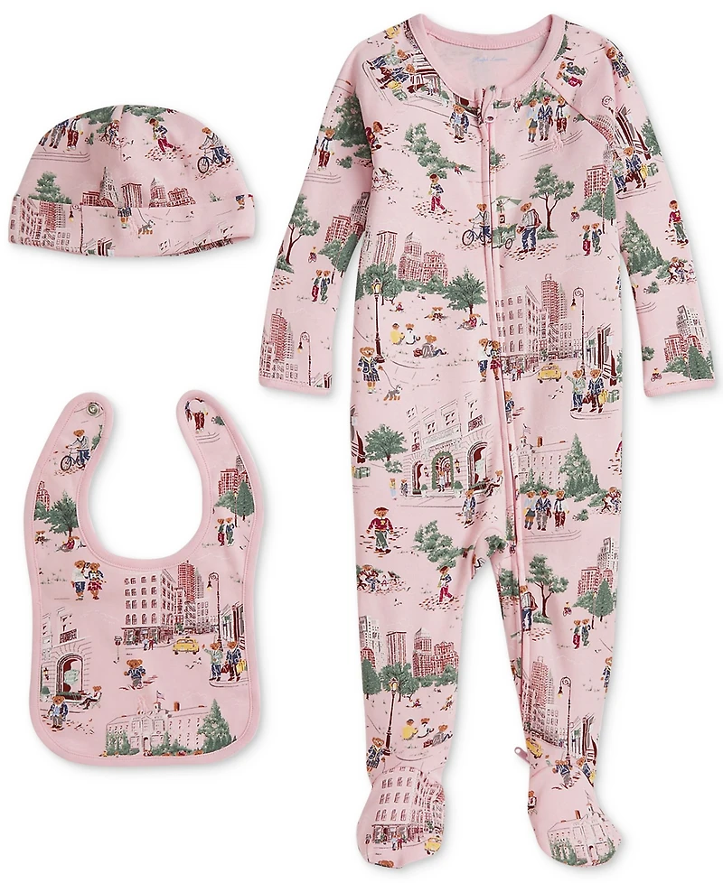 Polo Ralph Lauren Baby Girls Cotton Coverall Set