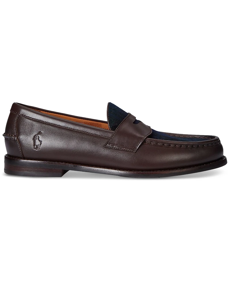 Polo Ralph Lauren Men's Alston Leather & Plaid Wool Penny Loafers