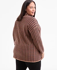 Ak Anne Klein Plus Open-Front Coatigan