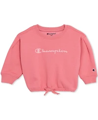 Champion Baby Girls 2-Piece Long Sleeve Crew Sweatshirt and Joggers Set