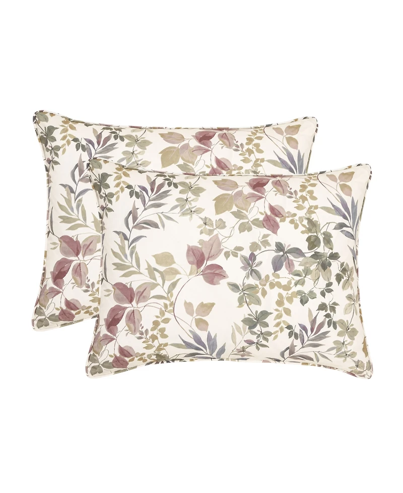 Royal Court Rosewood Botanical Leaf 4-Pc. Comforter Set