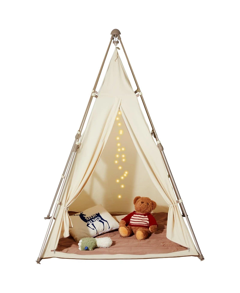 Kids Teepee Play Tent for Ages 1-5 with Windows Mat and Carry Bag Indoor Outdoor