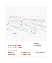 Slickblue Foldable A-Frame Metal Garden Trellis for Climbing Plants Cucumbers and Vegetables