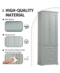 Casainc 70"H Tall Storage Cabinet with 3 Drawers for Bathroom or Office Use