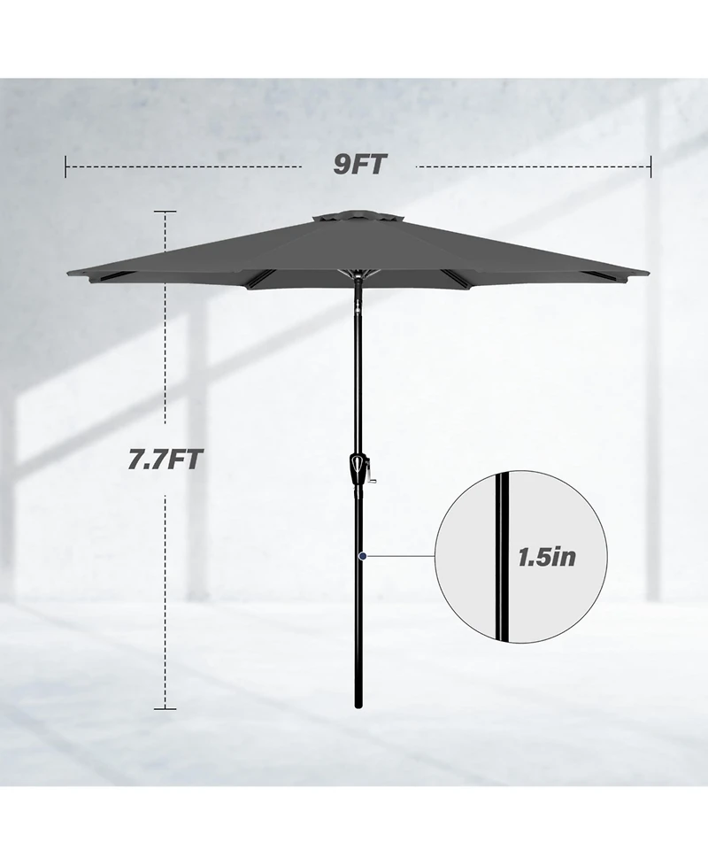 Flynama One Patio Umbrella Outdoor Table Market Yard Umbrella