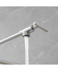 Greenspring Wall Mount Pot Filler Faucet Double-Handle Folding Kitchen Restaurant Sink with Dual Joint Swing Arm Commercial Gold