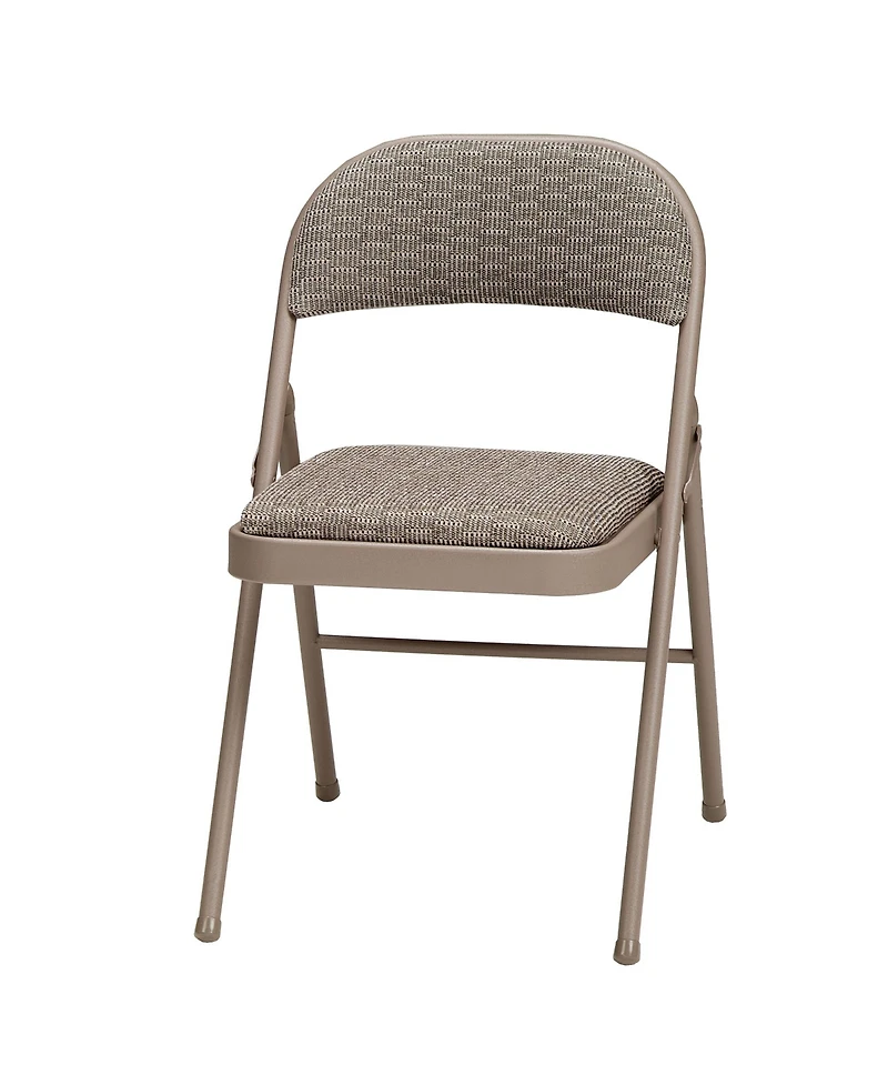 Meco Sudden Comfort Deluxe Courtyard Fabric Padded Folding Chair, (Set of 4)