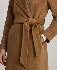 Lauren Ralph Women's Stitch-Trim Notch-Collar Belted Coat