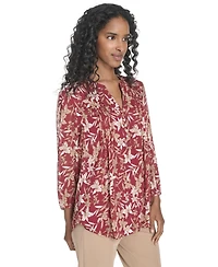 Tommy Hilfiger Women's Floral Pintucked Blouse