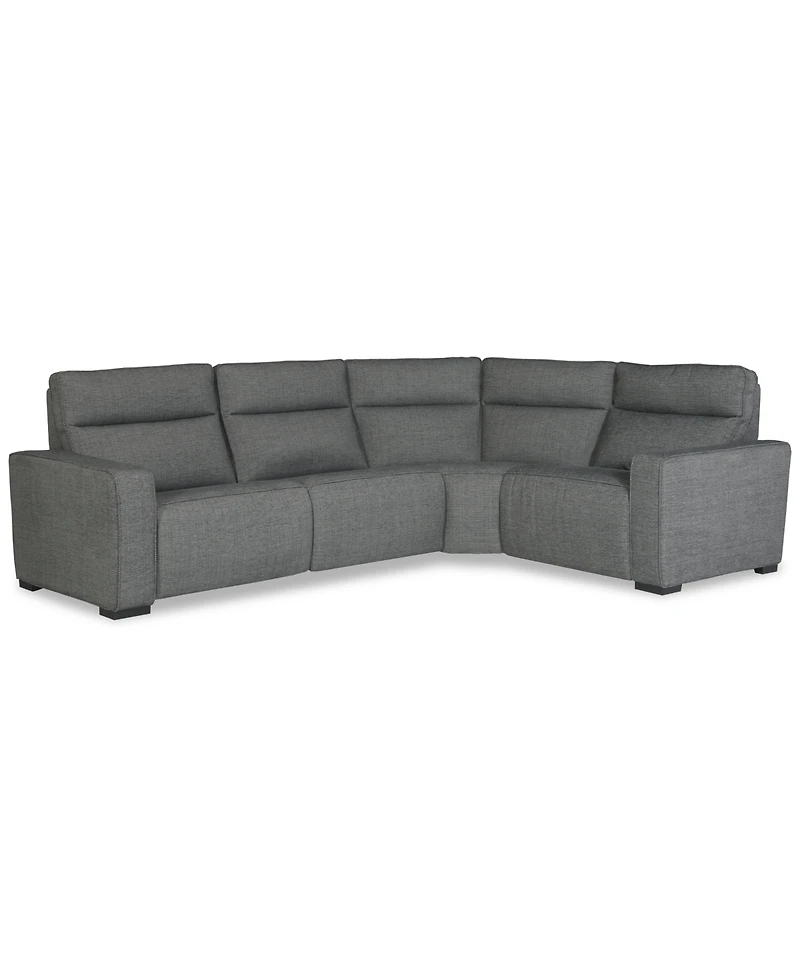 Miren -Pc. Fabric Sectional with Power Headrest Recliners