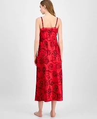 I.n.c International Concepts Women's Lace-Trim Floral Satin Nightgown, Macy's Exclusive