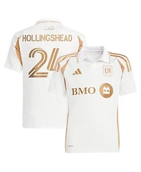 Adidas Big Boys and Girls Ryan Hollingshead White Lafc 2025 Secondary Replica Player Jersey