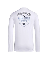 Adidas Men's White San Jose Earthquakes Local Stoic Long Sleeve T-Shirt