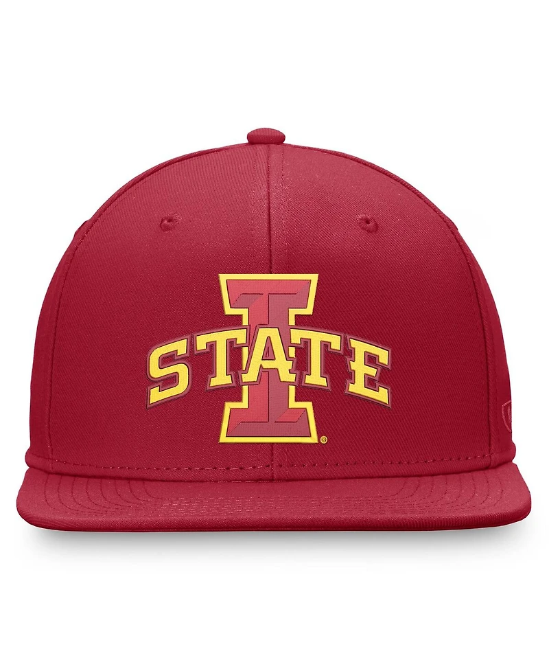 Top of the World Men's Cardinal Iowa State Cyclones Fundamental Snapback Hat