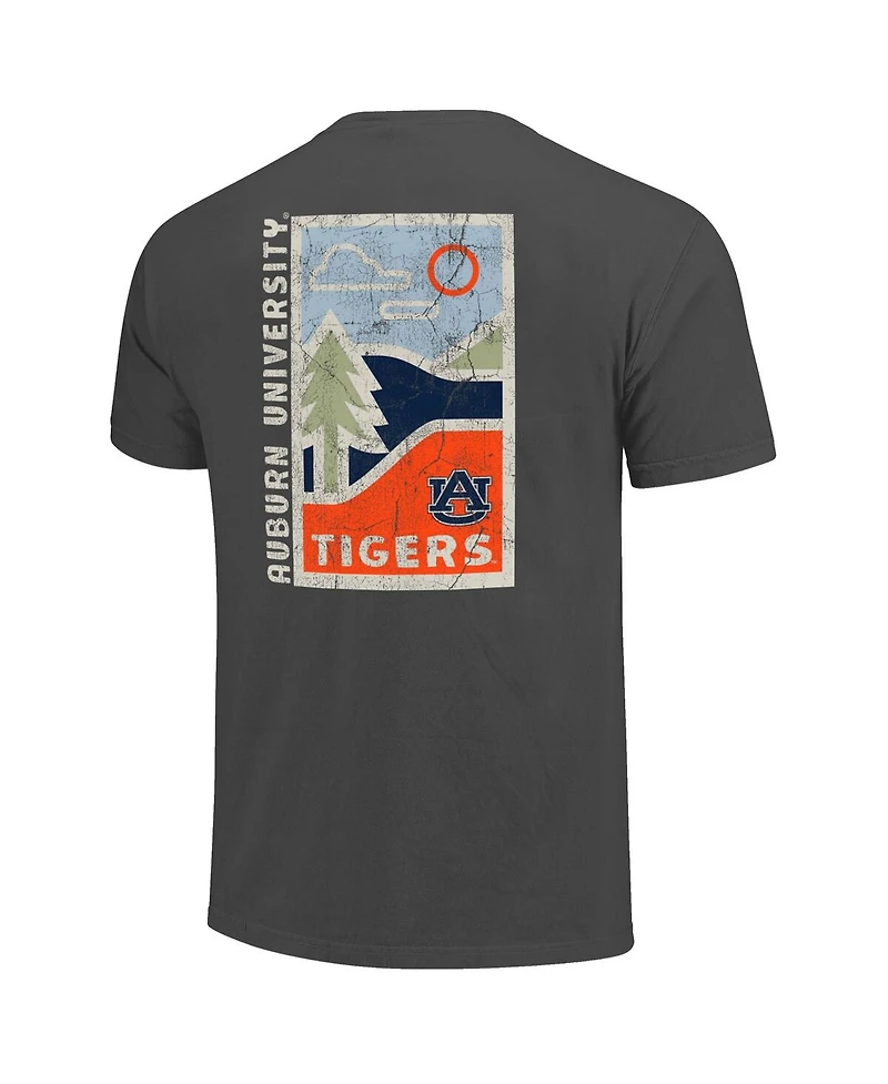 Image One Men's Graphite Auburn Tigers Comfort Colors Minimal Vista Distressed Graphics T-Shirt