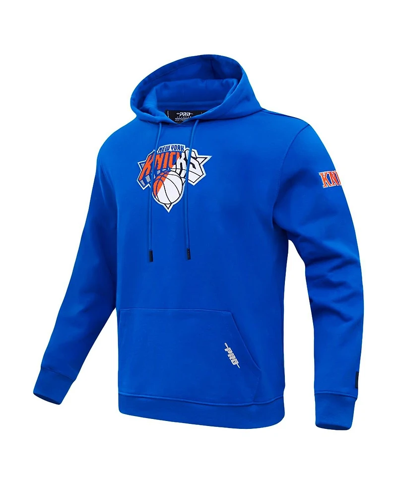 Pro Standard Men's Blue New York Knicks Split Logo Pullover Hoodie