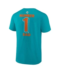 Fanatics Men's Aqua Miami Dolphins Big Tall Number One Dad T-Shirt