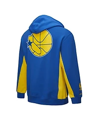 Mitchell & Ness Men's Royal Golden State Warriors Hardwood Classics Team Origins Fleece Pullover Hoodie