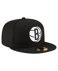 New Era Men's Black Brooklyn Nets 59FIFTY Fitted Hat