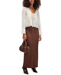 Free People Women's Embroidered Lace Shirt