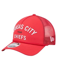 New Era Men's Red Kansas City Chiefs Active Minimalist M-Crown A-Frame 9FORTY Adjustable Hat