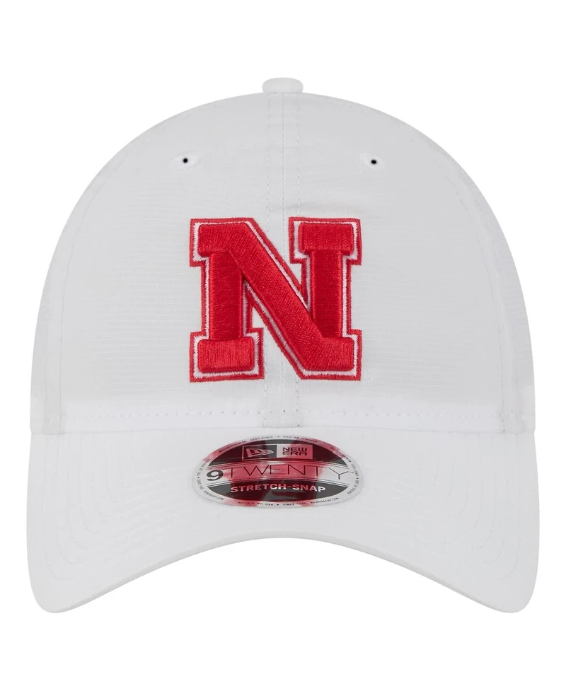 New Era Men's White Nebraska Huskers Active Ripstop 9TWENTY Adjustable Hat
