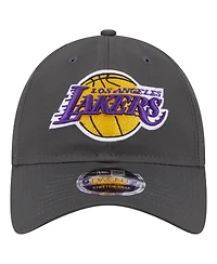 New Era Men's Charcoal Los Angeles Lakers Active Ripstop 9TWENTY Adjustable Hat